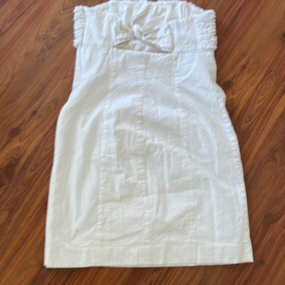 Lilly Pulitzer White strapless dress size 8 - Picture 4 of 5